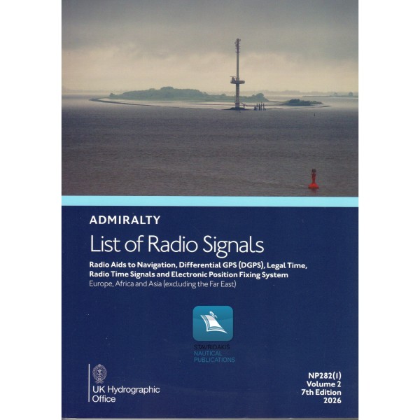 NP282(1): Admiralty List of Radio Signals: Europe, Africa and Asia (excluding the Far East), Volume 2 Part 1 ,7TH 2026