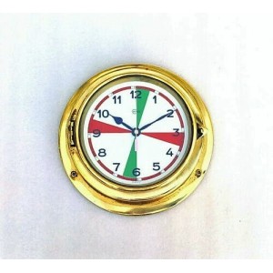 ALL BRASS LARGE BARIGO GERMANY SHIPS MARINE RADIO ROOM QUARTZ CLOCK DECK WATCH