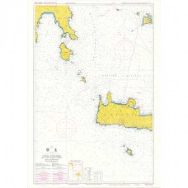Ναυτικοί Χάρτες - Ν. Κρήτη - Δυτικό Τμήμα Άκρα Ταίναρο μέχρι Ν. Μήλου ΚΡΗΤΗ